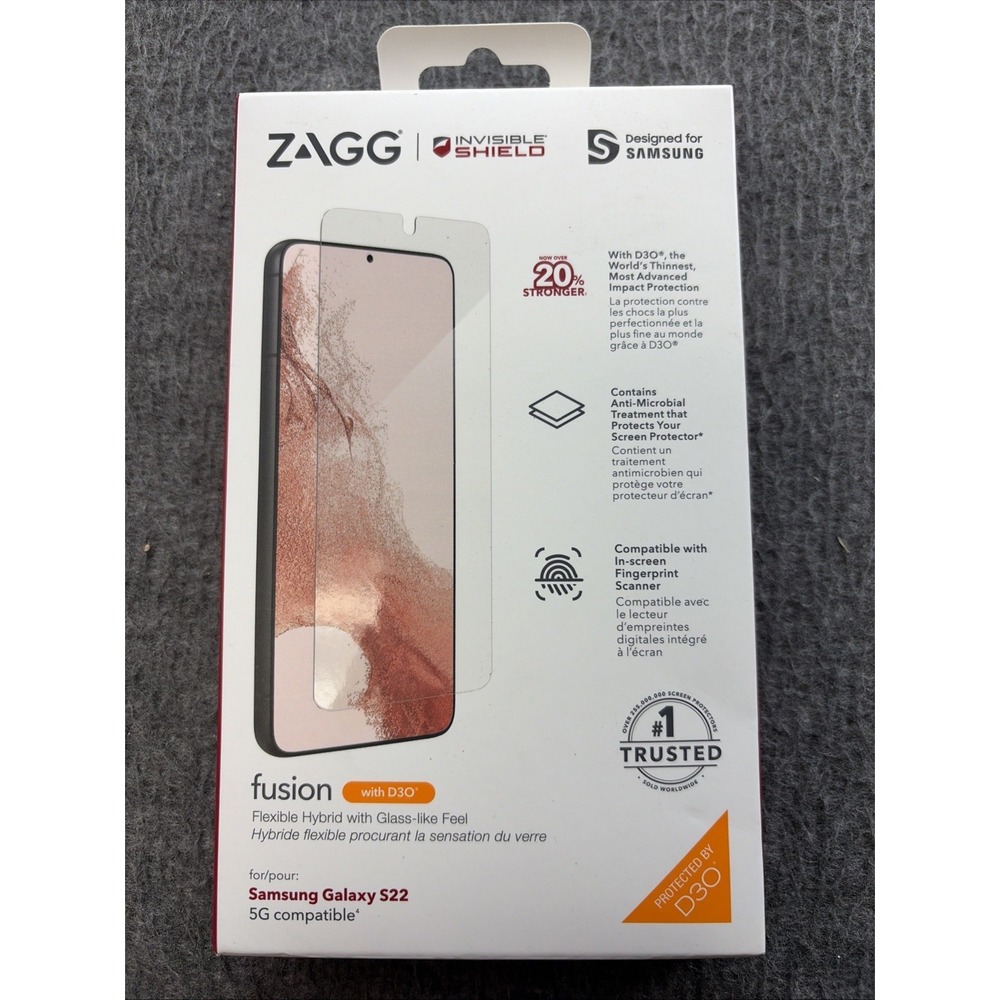 ZAGG InvisibleShield Fusion Screen Protector with D3O for Samsung Galaxy S22+ 5G